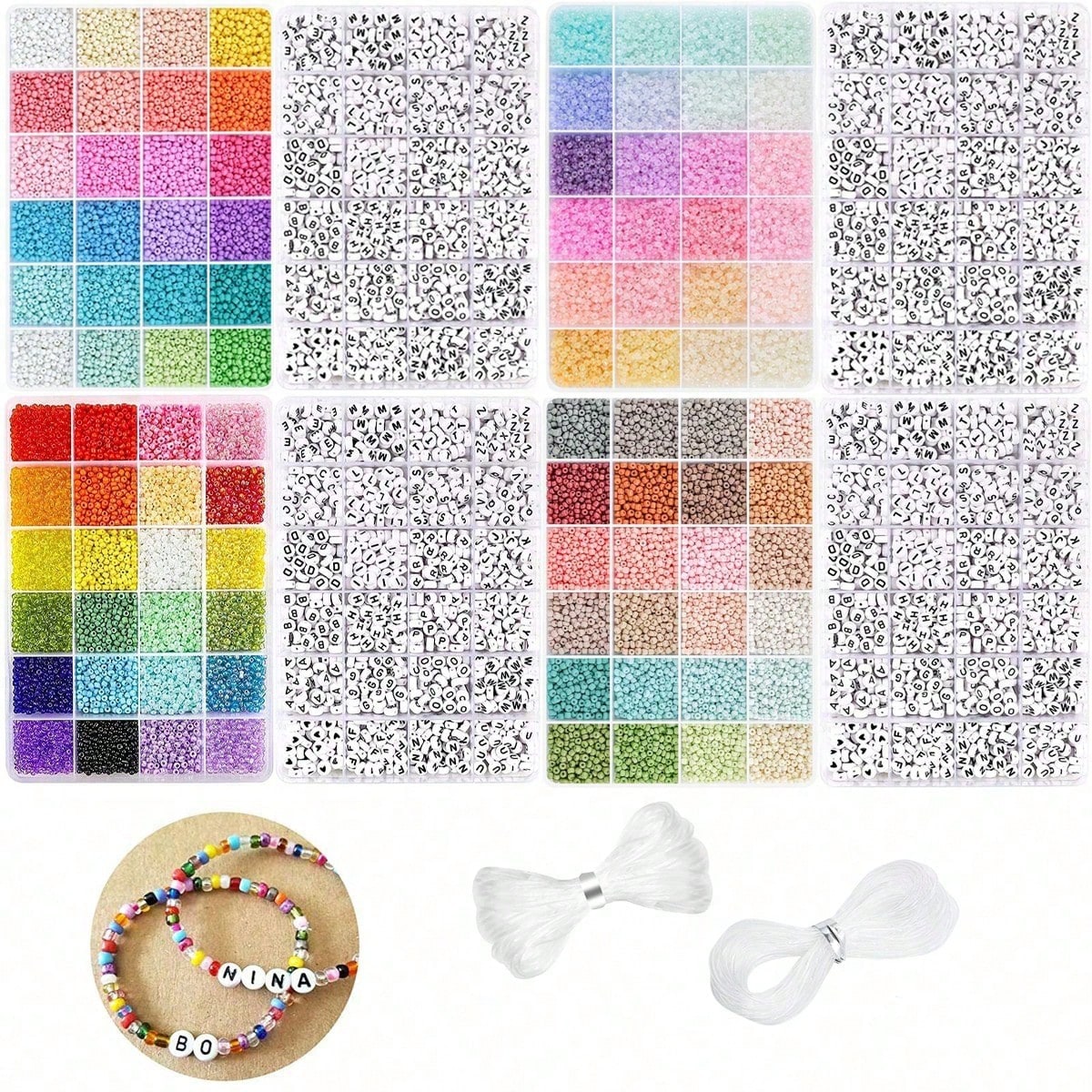 Jewelry Making Kit For Kids - 5760 шт. бисера 3 мм в