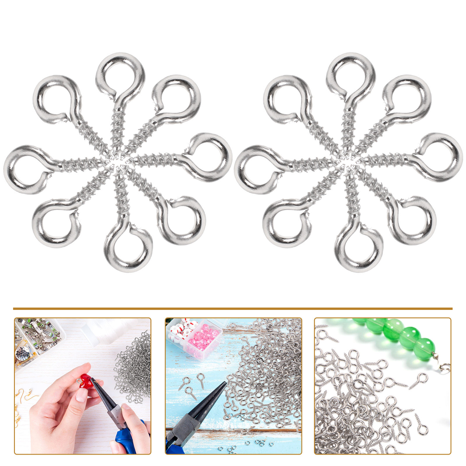 Jewelry Making Eye Pins - 500 шт. мини-шпилек с винтовым кольцом,