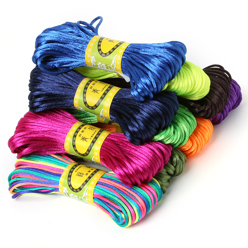 Knotting Cord Silk - Атласный Шелковый Макраме-шнур с погремушками, 2,5