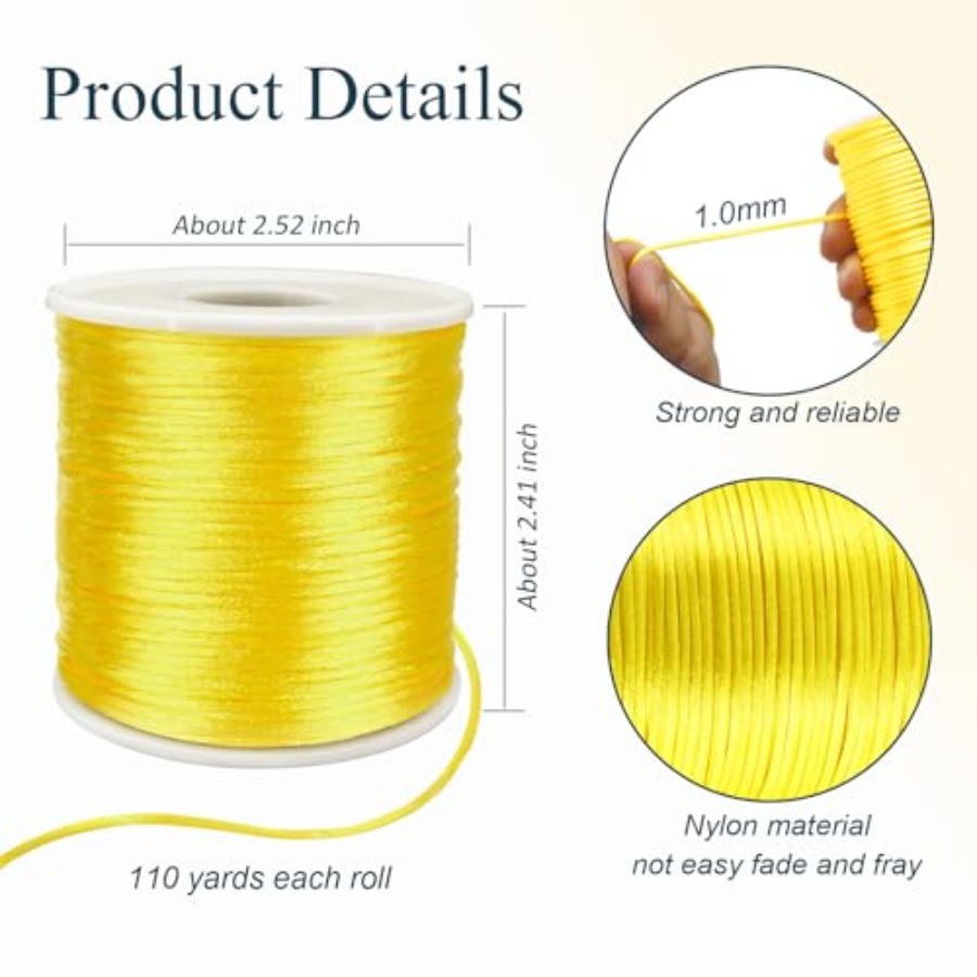 Нейлоновый атласный шнур 1 мм  – обзор и цена Knotting Cord Silk